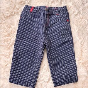 Orchestra Bebe Striped Blue Pants with Red Accents